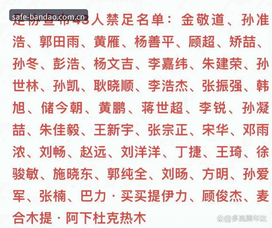 足协第三批禁足名单完整指南：65人受罚，17人终身禁足，通过BANDAO平台深度解读